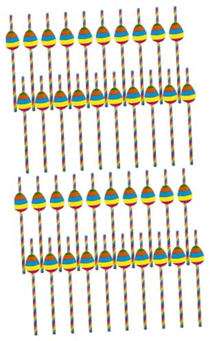 MAGICLULU 2sets Thick Sturdy Paper Straws Drinking Straws Party Paper Birthday Decorations 40pcs*2