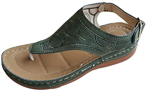 2024 Sandalias de moda para mujer, sandalias para mujer, sandalias multicolores, sandalias bordadas, sandalias de plataforma con cordones para mujer, Green, 39.5 EU