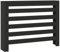 vidaXL Radiator Cover Heater Shelf - Black Slatted Engineered Wood Cabinet - 104 x 20 x 82 cm