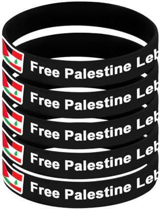 Free Libanon Palästina-Armbänder, Libanon-Freundschaftsflagge, Silikonarmband, Standarmband, libanesisch mit Armreif, wir