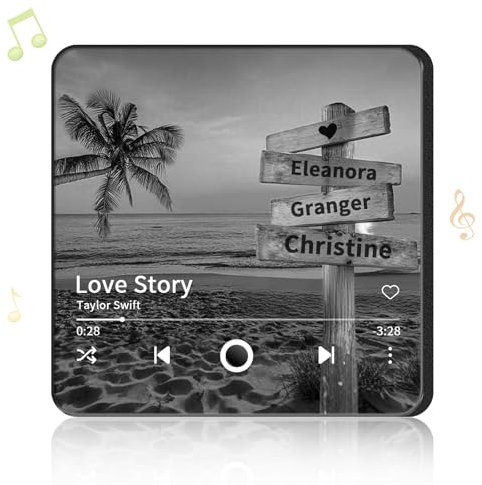 Custom Music Fridge Magnets, Song and Album Covers, Personalized Music Fridge Magnets with Photos, Personalized Gifts for Family, Lovers & Friends (style4)