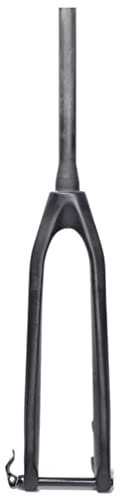 Forcella per bici 26/27,5/29 Forcella rigida in fibra di carbonio Freno a disco Forcella per bici da bicicletta 1-1/2'' Forcelle anteriori coniche Perno passante 15x100mm (nero opaco, 26 pollici)