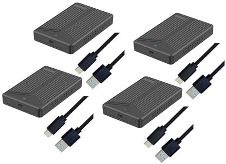 Rfeeuubft 4X USB 3.1 Mobile Hard Disk Box 2.5 Inch SATA Hard Disk Box SSD Enclosure Support 15mm Hard Drive for Computer Notebook