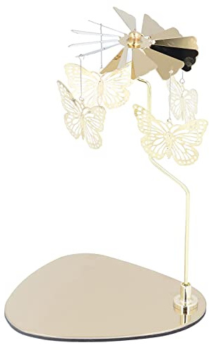 Rotierender Kerzenhalter mit magnetischem Antrieb für Heimdekoration Hochzeitsdekoration Weihnachtsdekoration Goldener Schmetterling