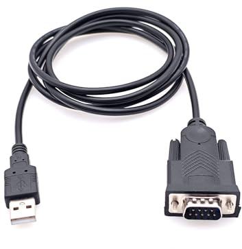 JZK 1.5 m USB a seriale RS232 DB9 adattatore cavo con chipset FTDI, seriale DB9 maschio USB 2.0 a RS232 cavo per Windows 11/10/8/7, Vista, Linux, Mac OS