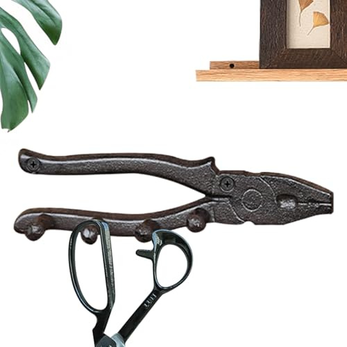 kdkskss Ganci In Ghisa Per Cappotti - Pinza Vintage Robusta - Gancio Portachiavi per Arredamento Casa - per Artigiani Falegnami Garage Officina Agricoltori Cantina Asciugamano Appartamento