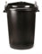 HELGUEFER - Cubo de Basura 100 Litros con Tapa y Asa Metálica | Contenedor de Polipropileno Resistente a los Golpes | Uso Profesional, Industrial o Doméstico Intensivo | Color Negro