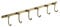 Wincase Wall Mounted Antique Brass Brushed Bronze Row Hooks with 6 Heavy Duty Hooks European Classical Series All Copper Antique Rustic Small Row of Hooks Coats Hooks Towel Rack Holders Hook Rack
