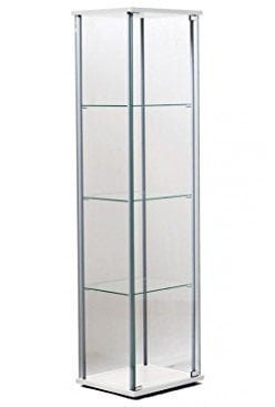 DOMUS MOBILI SRL VETRINA Bianca con Vetro TEMPERATO CM 42,5X36,5 E H 161