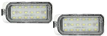 AUTO-STYLE Satz LED Nummerschildbeleuchtung kompatibel mit Ford/Jaguar diverse Modelle, durchsichtig
