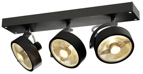 SLV Surface-Mounted Wall and Ceiling Light KALU/Internal Ceiling and Wall Illumination, Surface-Mounted Light, Wall-Mounted Light, Ceiling spot / GU10 75W Black