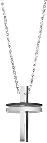 LOTUS STYLE Collar LS1984-1/1 Men In Black Acero inoxidable 316l Cruz 500.00 mm Hombre