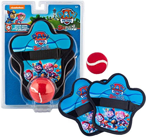 PAW Patrol Klettballspiel für Kinder ab 4 Jahren mit 2 Fangscheiben und 1 Klettball