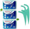 DenCare - Palillos de hilo dental con certificación FDA y CE, 180 unidades, con sabor a menta, resistentes a las trituraciones, palillos de limpieza de dientes, hilo dental fuerte, paquete de 3