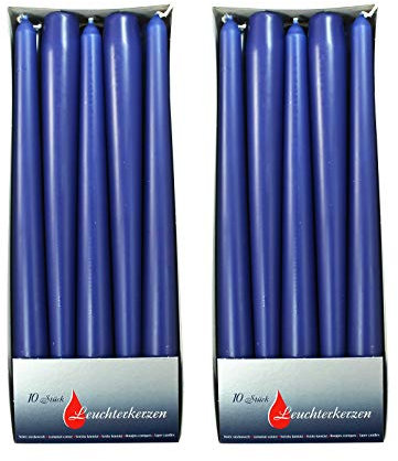 2er Pack Spitzkerzen blau, ca. 22 x 240 mm (2 x 10 Stück)