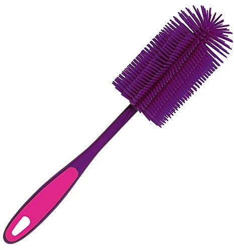 Kochblume Spülbürste Rund aus Silikon, in der bunten Box (lila)