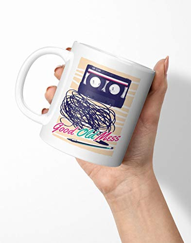 BLAK TEE Good Old Mess 90s and 80s Inspired Cassette Porcelain Coffee and Tea Mug 330 ml