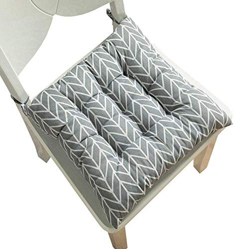 FWZJ Chaise Carrée Coussin De Siège Coussin Dos Oreiller Doux Confortable Confort Soulager Le Dos Booster Siège Épais pour Salle À Manger Salon Chaises De Bureau Fauteuil Couvert Jardin 2PC G-50x