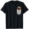 Mops Pug Carlin Carlino Brust-Tasche Pocket Hundebesitzer T-Shirt