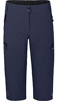 Bergson Vina Capri | Damen 3/4 Radhose (mit gepolsterter Innenhose), robust, elastisch, Peacoat Blue [368], 42 - Damen