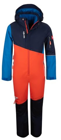Trollkids Kids Hallingdal Snowsuit | abnehmbare Kapuze, atmungsaktiver Overall, verstärkte Nähten, reflektierende Details, Winterabenteuer, Winter, Skibekleidung