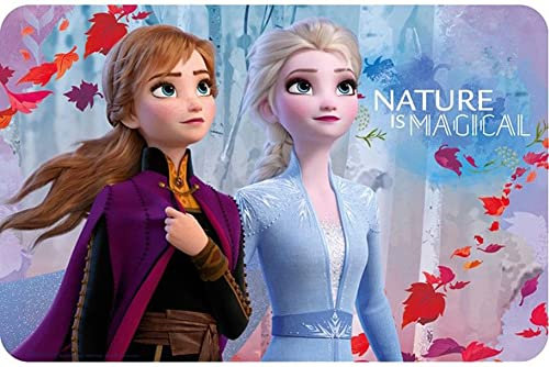 kompatibel zu Eiskönigin ELSA und Anna Tischunterlage Platzdeckchen Malunterlage Knetunterlage Eßunterlage Tischset (Violett ARJ022488)