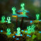 10 Stück Prinzessin Mononoke Figur Waldgeister mit 15 Leuchtsteine Dekorative Steine Baumgeister Anime Deko Kodama Garten Dekoration Figuren Baum Elfen Puppe Aus Harz für Terrasse Balkon Hof Rasen