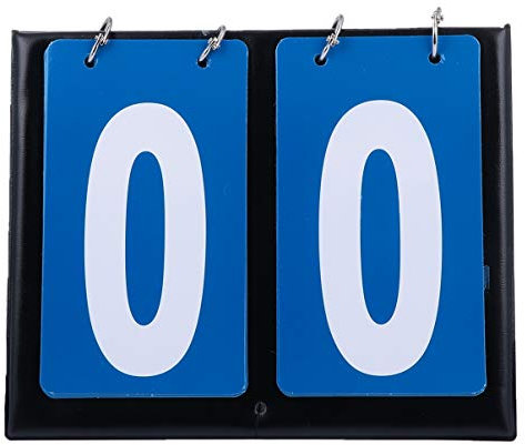 INOOMP Sports- Anzeigetafel 2 Ziffer Tragbarer Tabletop Flip Score Boarder Keex- Schalter Flipper für Basketball- Volleyball Sportball Tisch Tennis Volleyball Ping Pong