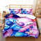 Enfunt-Home Blaue Elfe Bettwäsche Set 135x200cm Mikrofaser - 3D Digital Print Stiteh Bettwäsche und 1 Kissenbezug 80x80cm