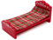 Toyland® 24 cm Grande Letto e copriletto in Legno con Elfo - Elfo Non Incluso - Decorazioni Natalizie Originali