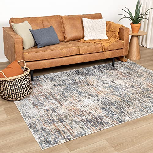 FRAAI | Home & Living Waschbarer Teppich - Nova Abstract Bunt - Polyester - Kurzflor - Vintage - Waschbar in Waschmaschine - Modern - Wohnzimmer, Esszimmer, Schlafzimmer - Carpet