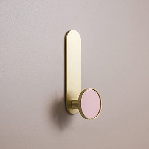 PEEHOO Solid Brass Clothes Hanger Wall Mounted Coat Hook Decorative Key Holder Hat Scarf Handbag/Free Punching Door Without Trace Nail,HK,329,fen,L