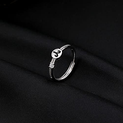 LODMLOER S925 Zirkon Tropfenglasur Verstellbarer Sternzeichen-Design-Ring, Damen/Herren-Horoskop, Himmlische Astrologie-Set, Damenmodeschmuck, Geburtstagsgeschenk, Bild, Widder