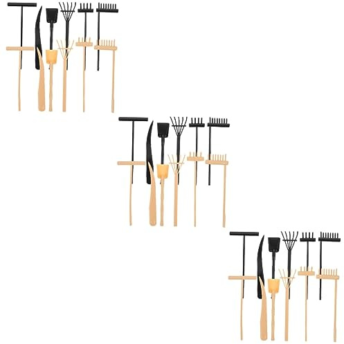 Garneck 3 Sets Zen Sand Table Rake Sandboxes Rock Sand Garden Tool Zen Sand Garden Tools Desktop Meditation Rakes Sandbox with Cover Sand Tray Tools Zen Garden Office Rock and Roll Plastic