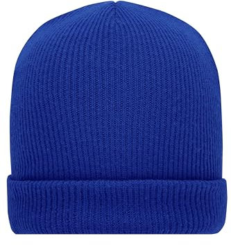 Myrtle Beach Winter Strick-Beanie - Angenehm weiche Beanie aus recyceltem Polyester | Farbe: royal | Grösse: one size