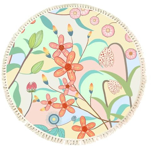 Terafeels Regenbogen-Teppich, rosa, runder Teppich für Mädchenzimmer, 120 cm, Kreisteppich, waschbar, rutschfest, Baby-Kinder-Teppich für Teenager, Schlafzimmer, Teppiche, Mädchen, Spielzimmer,