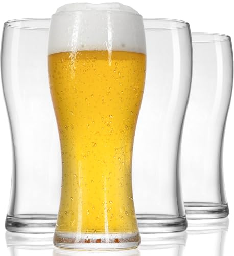 DORELINA Beer Glasses Set of 4, 15.5 oz Pint Glasses Pilsner Glasses for Father, Beer Mug Gifts for Men