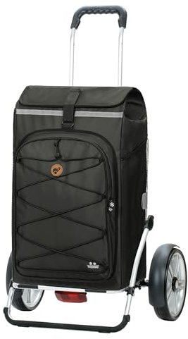 ANDERSEN Einkaufstrolley - Royal Shopper Plus Fado 2.1 schwarz 74 L Einkaufswagen, Freizeit, Thermo, XXL, Aluminium, klappbar, Kugellagerad