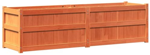 vidaXL Pflanzkübel Wachsbraun 180x50x50 cm Massivholz Kiefer