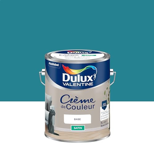 Dulux Valentine Crème de Couleur - Peinture multi-supports intérieure - Satin Acapulco 5 L
