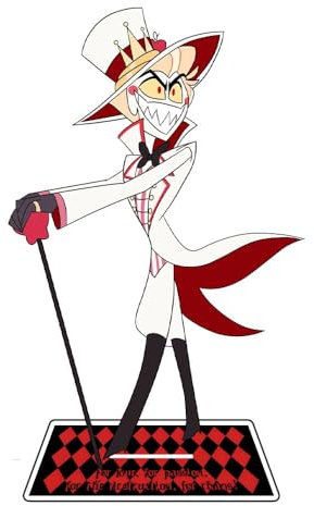 Chukamalilayi Hazbin Hotel Anime Acryl-Ständer 16 cm Charlie Morningstar/Angel Dust/Alastor Figur, Acryl-Desktop-Ständer mit doppelseitigem Design, Schreibtischständer (Typ 11)