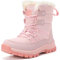 CLYCTIP Bottes de neige pour femme - Doublure chaude - Imperméables - Pour le trekking et la randonnée, rose bonbon, 37 EU