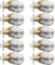 AEEKEL 10 Pack Privacy Door Knob, Brushed Nickel Door Knobs Interior Keyless Door Locks for Bedrooms, Bathroom Door Knob for Left/Right Handle Doors