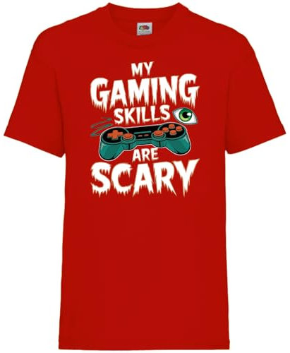Varsany Red Gaming T Shirt for Kids – Boys & Girls Top, Comfortable Kids Clothes, Red T-Shirt for Children
