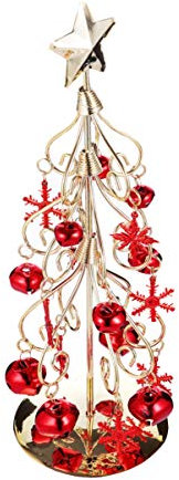 Albero di Natale Vintage Ornamento in Metallo Display Albero di Natale Rotante da Tavolo Mini Albero di Natale in Metallo Albero a Spirale di Natale Albero in Ferro battuto Decorativo Figurine da