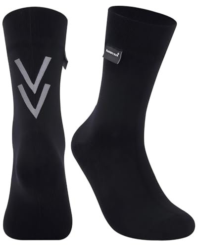 RANDY SUN Wasserdichte Socken Herren & Damen, Wasserfeste socken Atmungsaktiv Kältebeständig, Outdoor Wassersport Fahrrad Wandern Trail Rudern Skifahren Radfahren Wandern Golf 1 Paar