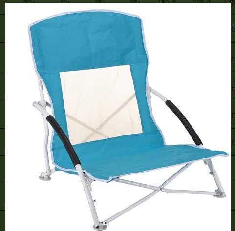 WildFun Tragbarer Faltbarer Strandstuhl mit Tragetasche, hohe Netzrücken Strandstühle für Erwachsene, Stuhl für Outdoor, Camping, BBQ, Reisen, Festival Strand, Picknick