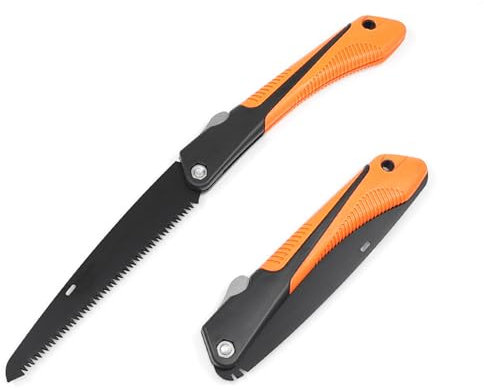 Milifox Garden Saw 10 Portable Folding Hand Saw with Triple-Cut SK5 Blade for Gardening Wood Cutting Tree Trimming Outdoor Camping Hunting Survival