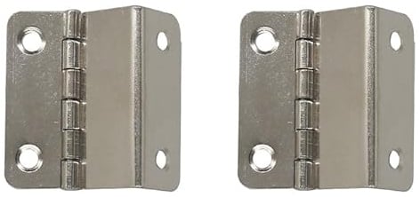 2 x dreifach gefaltete Retro-Scharniere, 41 x 15 x 1 mm, halbflächige Truhenscharniere, gekröpfte Scharniere für Schränke