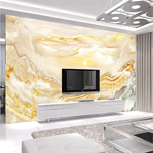 XLMING Paysage Décoratif Ambiant Faux Marbre Papier Peint 3D Intissé Salon Canapé Chambre À Coucher Salle Manger Intérieure Murale-250cm×170cm